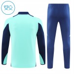 Kinder Arsenal Training Sweatshirts Viertelreißverschluss 2024-25 Blaue